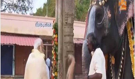 *मोदी ने तमिलनाडु में विभिन्न मंदिरों का दौरा किया*