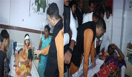 *जीतू पटवारी ने हरदा में घायलों से की मुलाकात*