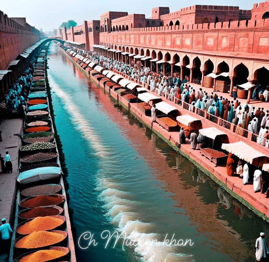 *दिल्ली,बाजार के बीच से निकलने वाली नहर में चांद की रोशनी पड़ती थी,जिसकी वजह से इस बाज़ार का नाम “चांदनी चौक” पड़ा*