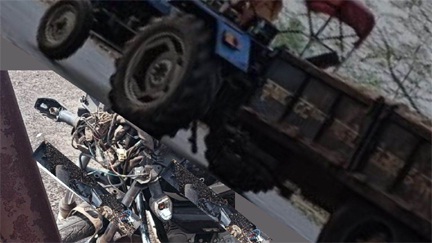 *ट्रैक्टर व मोटरसाइकिल की टक्कर में दो किशोर की मौत*