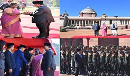 *इंडोनेशियाई राष्ट्रपति का राष्ट्रपति भवन में पारंपरिक स्वागत*