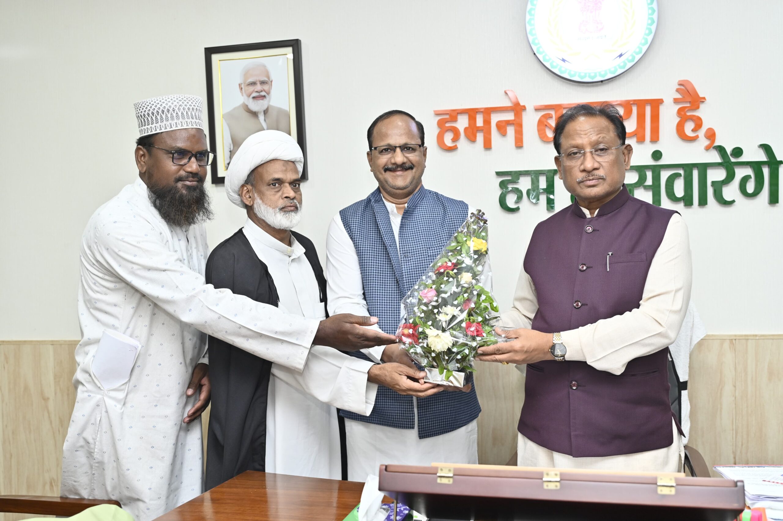 *रायपुर,,मुख्यमंत्री विष्णुदेव साय को मुस्लिम समाज ने बधाई*