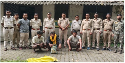 *वन विभाग की तत्परता से पकड़े गए तीन आरोपी*