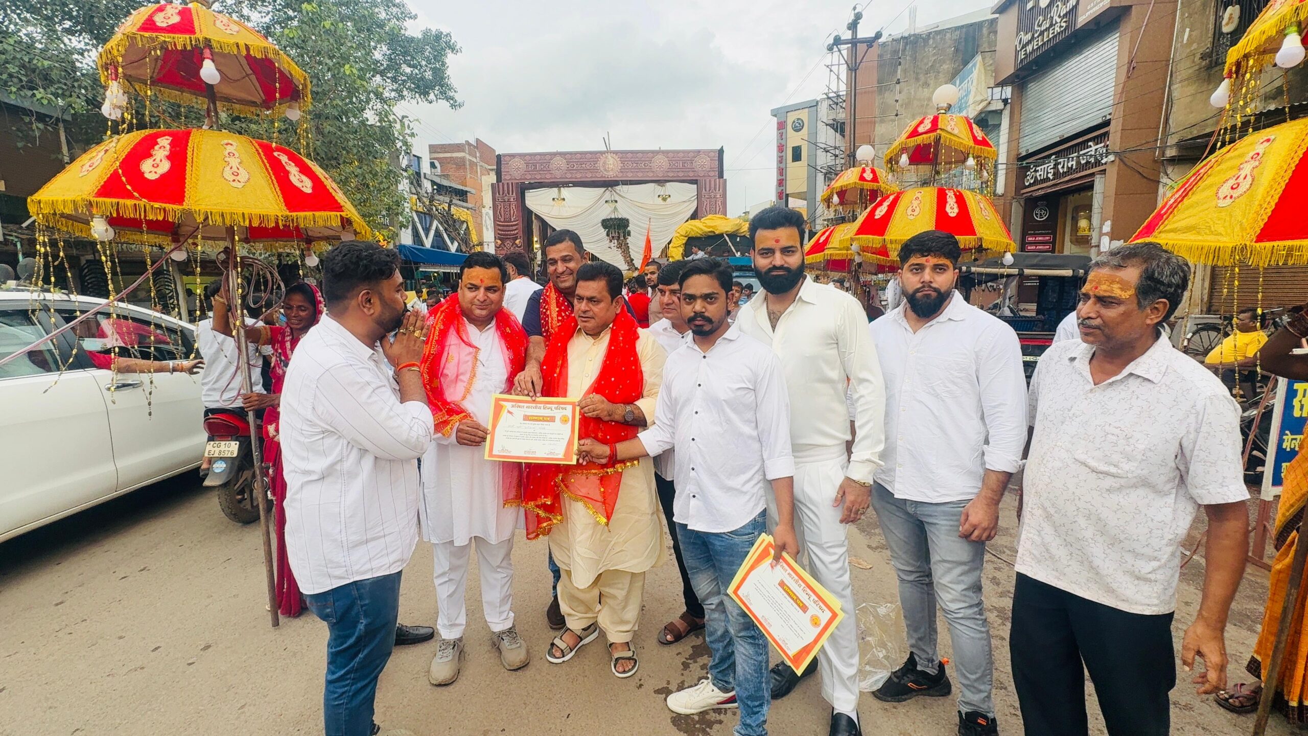 *अखिल भारतीय हिन्दू परिषद बिलासपुर द्वारा आयोजित भव्य कार्यक्रम में समितियों को मिला सम्मान,,गणेश तिवारी की खबर*