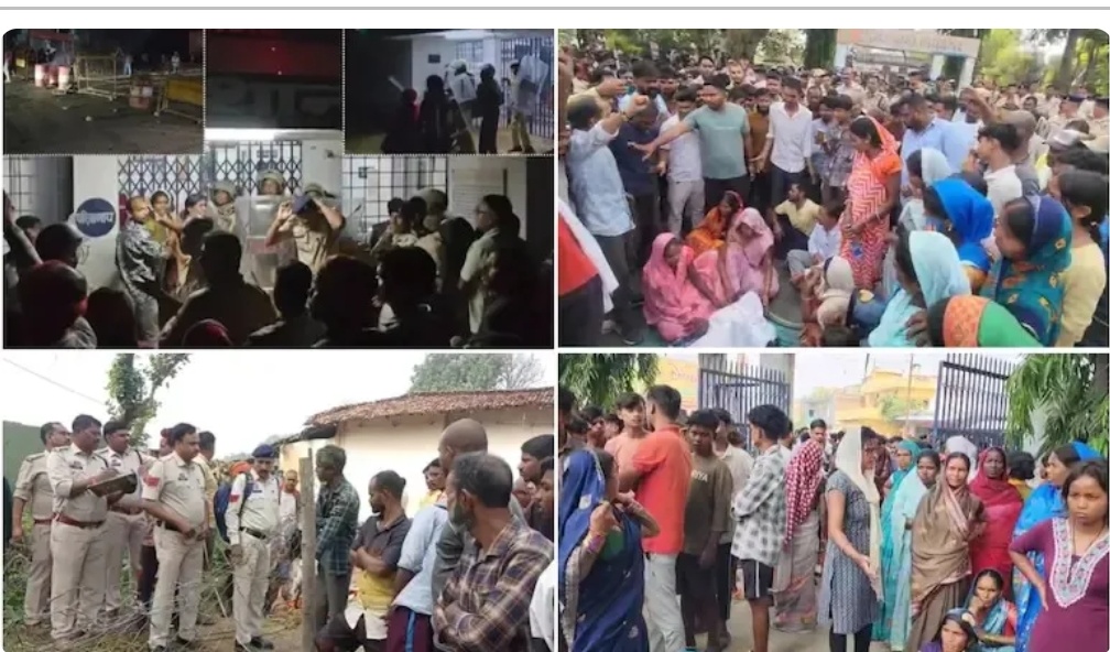 *गुस्साई भीड़ ने पुलिसवालों को पीटा,TI समेत पांच पुलिसकर्मी घायल…*