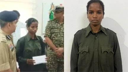 *17 लाख की इनामी महिला नक्सली कमला सोड़ी ने किया समर्पण*