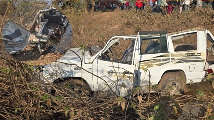 *सूमो और पिकअप वाहन के बीच जबरदस्त टक्कर*