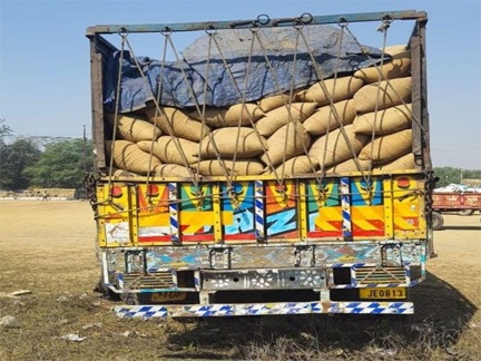 *रायपुर में 200 क्विंटल धान लोड ट्रक जब्त*