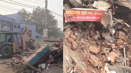 *रायपुर,,9 साल की मासूम से दुष्कर्म के आरोपी का घर-दुकान धराशायी*